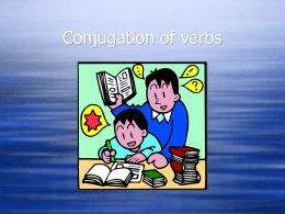 Conjugation of verbs