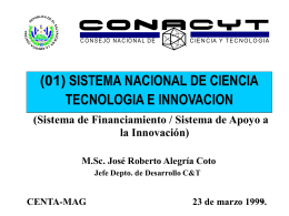 sistema apoyo innovacion - Consejo Nacional de Ciencia y