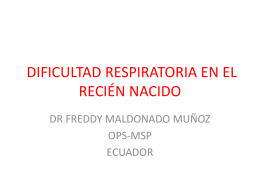 DIFICULTAD RESPIRATORIA EN EL RN