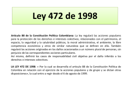 LA LEY 472 DE 1998 - Universidad Sergio Arboleda