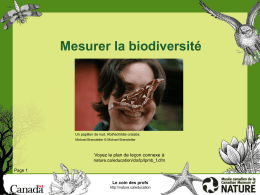 Mesurer la biodiversité - Musée canadien de la nature
