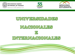Nacionales - Universidad Juárez Autónoma de Tabasco