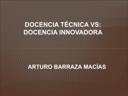 Innovación Educativa - Dr. Arturo Barraza Macías