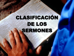 clasificación de los sermones