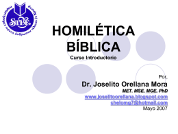 HOMILÉTICA BÍBLICA - Movimiento Misionero Mundial 20 de Julio