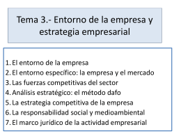 Tema 3. Entorno de la empresa y estrategia Emp