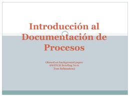 Procesos de documentacion - Documentación de Procesos