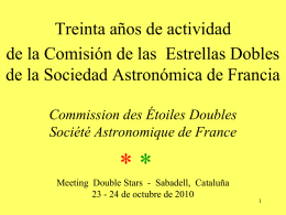 ETOILES DOUBLES - Observatori Astronòmic del Garraf