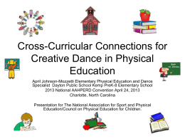 Cross-Curricular Connections for Creative Dance in