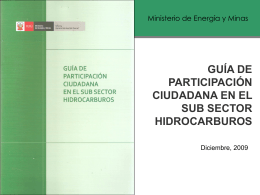 Participación Ciudadana en las actividades de Hidrocarburos