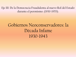 DÉCADA INFAME 1930-1943
