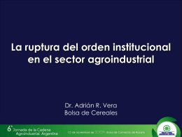 Presentación Adrián Vera - Foro de la Cadena Agroindustrial