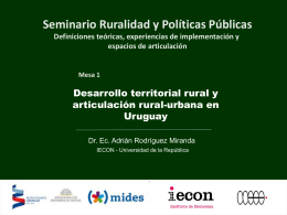 Presentación de Adrián Rodriguez - Ministerio de Desarrollo Social