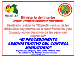 El procedimiento administrativo del control migratorio