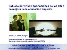E-learning - Campus Virtual EPN