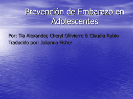 Prevención de Embarazo en Adolescentes