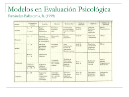 Modelos en Ev. Ps. - Psicología U. Autónoma.