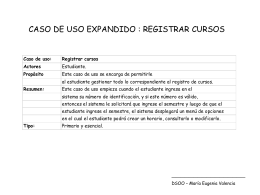 CASO EXPANDIDO DE USO: REGISTRAR CURSOS