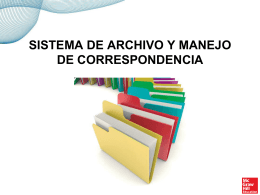 SISTEMA DE ARCHIVO Y MANEJO DE CORRESPONDENCIA