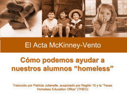 Cómo podemos ayudar a nuestros alumnos “homeless”