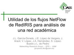 Utilidad de los flujos NetFlow de RedIRIS para análisis de una red