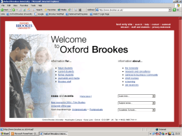 Implementing e-learning strategy at Oxford Brookes