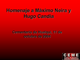 Homenaje a Máximo Neira y Hugo Candia