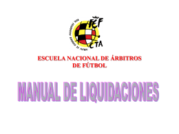 Manual de Liquidaciones - Comité de árbitros de fútbol fútbol sala