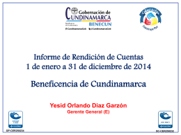 gestion_beneficencia_2014 - Beneficencia de Cundinamarca
