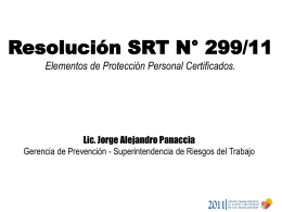 Resolución SRT N°299/11