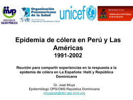 La epidemia de cólera en Perú y las Américas