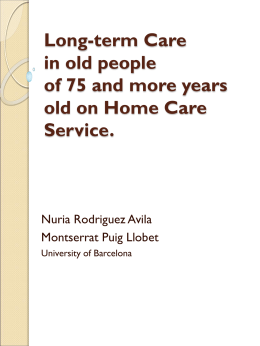 Long-term Care In old People Of 75 And More years old On Home
