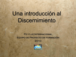 ¿Qué es discernimiento?