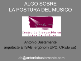 Diapositive 1 - Antonio Bustamante :::: Arquitecto :::: Ergonomo