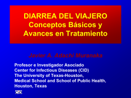 Diarrea del viajero - Dr J. Jesús Fernando Flores López