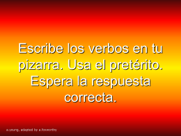 escribe los verbos en tu tabla. espera la - spanish
