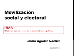 Movilización social y política. INAP. MAdrid