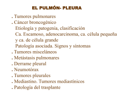 TUMORES PULMONARES - Medikuntzako Ikasleak
