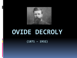 Ovide Decroly - UMG-Metodos-Portafolio