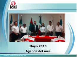 Mayo 2013 Agenda del mes - RESI - Registro Estatal de Solicitudes