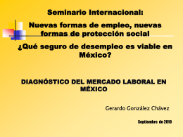 Diagnóstico del Mercado Laboral en México.