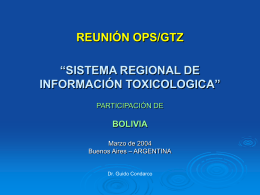Bolivia. Dr. Guido Condarco