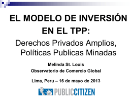 Peru TPP Inversion Lima Foro Publico
