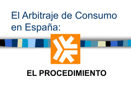 El procedimiento de arbitraje de consumo en España