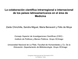 La colaboración científica intrarregional e internacional de - E-Lis
