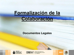Formalización de la Colaboración Documentos Legales