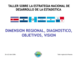 Dimensión Regional, Diagnostico, Objetivos, Visión