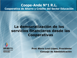 Coope-Ande N°1 R.L. Cooperativa de Ahorro y Crédito del Sector