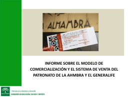 modelo de comercialización - La Alhambra y el Generalife