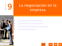 9. La negociación en la empresa